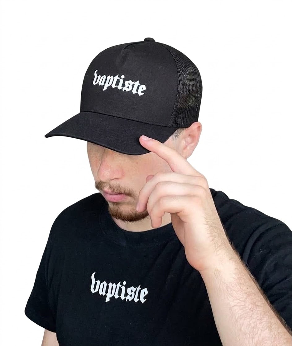 BLACK BAPTISTE ESSENTIAL SNAPBACK HAT